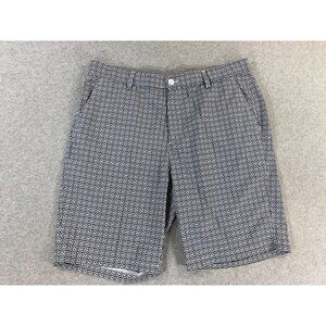 Hreski Labyrinth Flat Front Golf Shorts (Men's Size 36) Black -‎ 10"